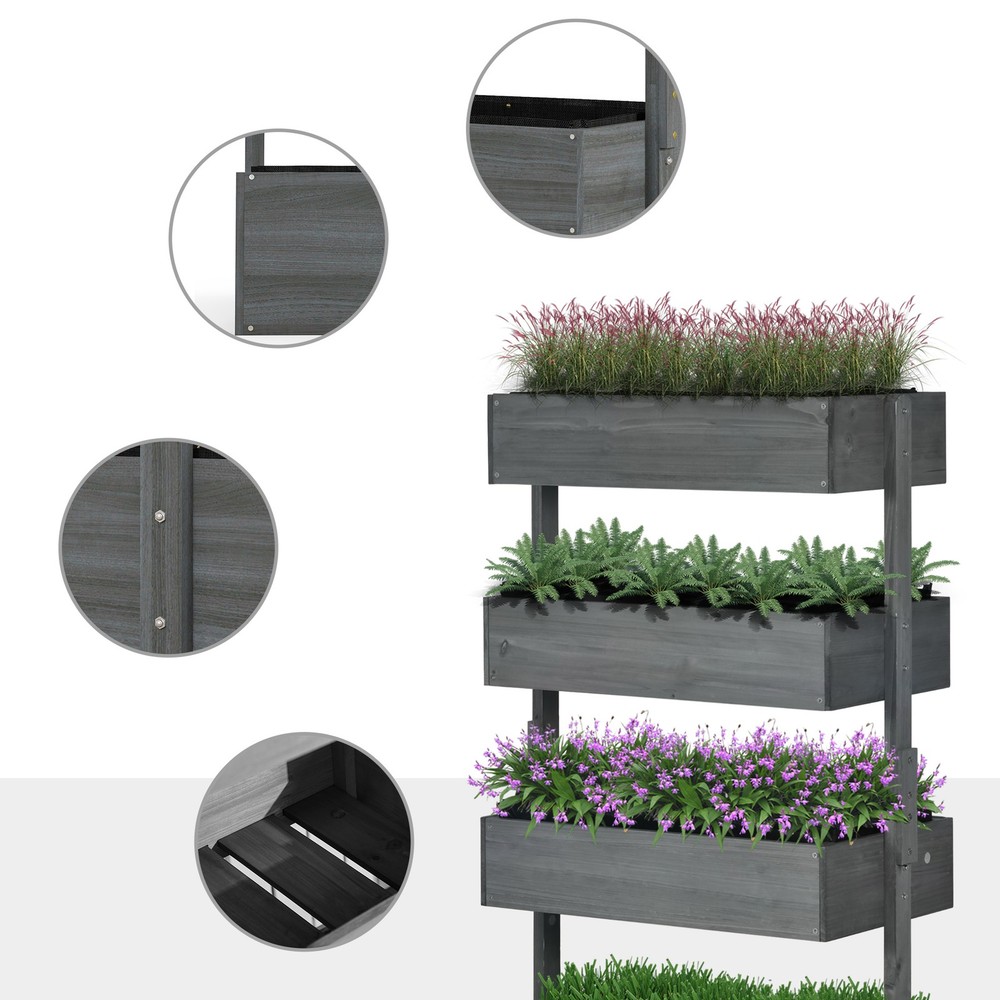 Vertical 4 Tier Raised Garden Bed