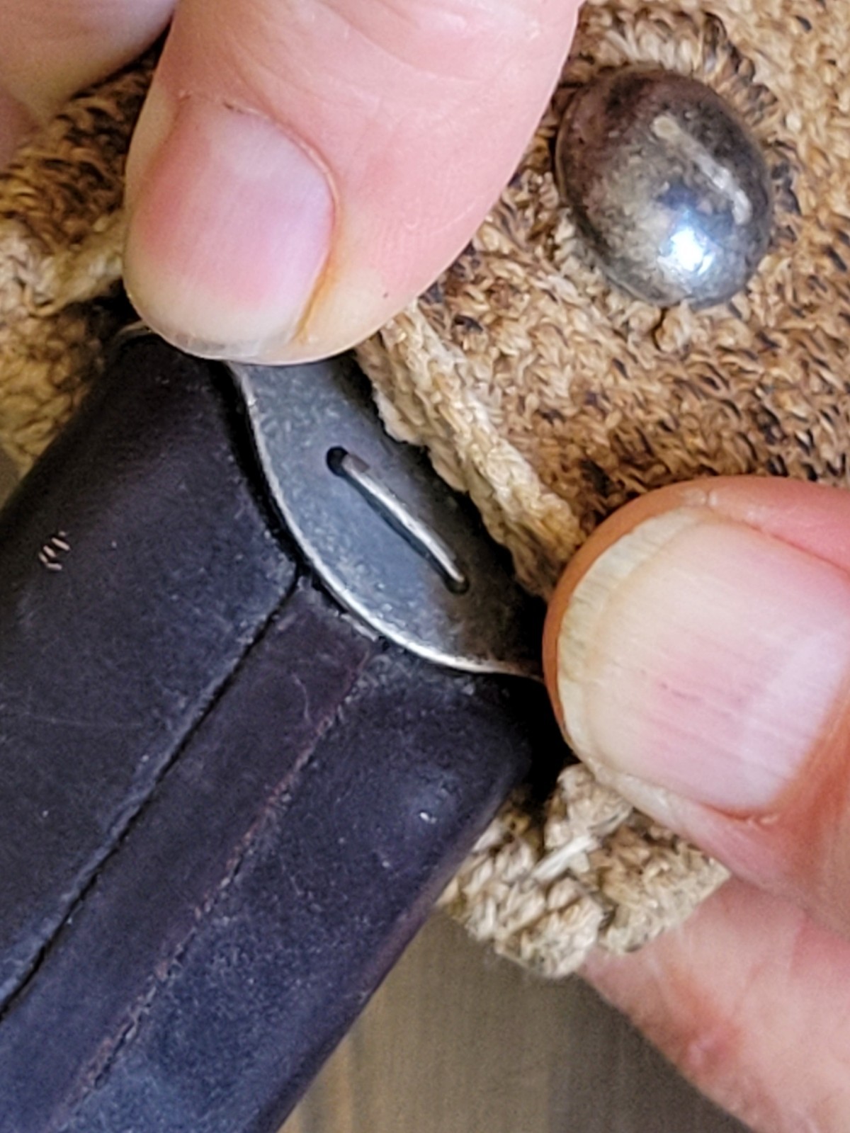 UNIQUE! Vintage Nickle Silver Dagger with Sheath & Frog! Spanish?