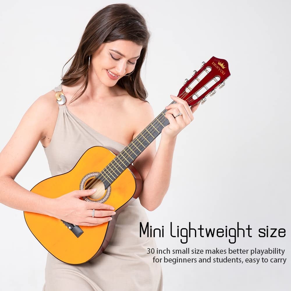 30in Beginner Acoustic Guitar Basic Starter Kit Tuner Capo Strings Winders St...