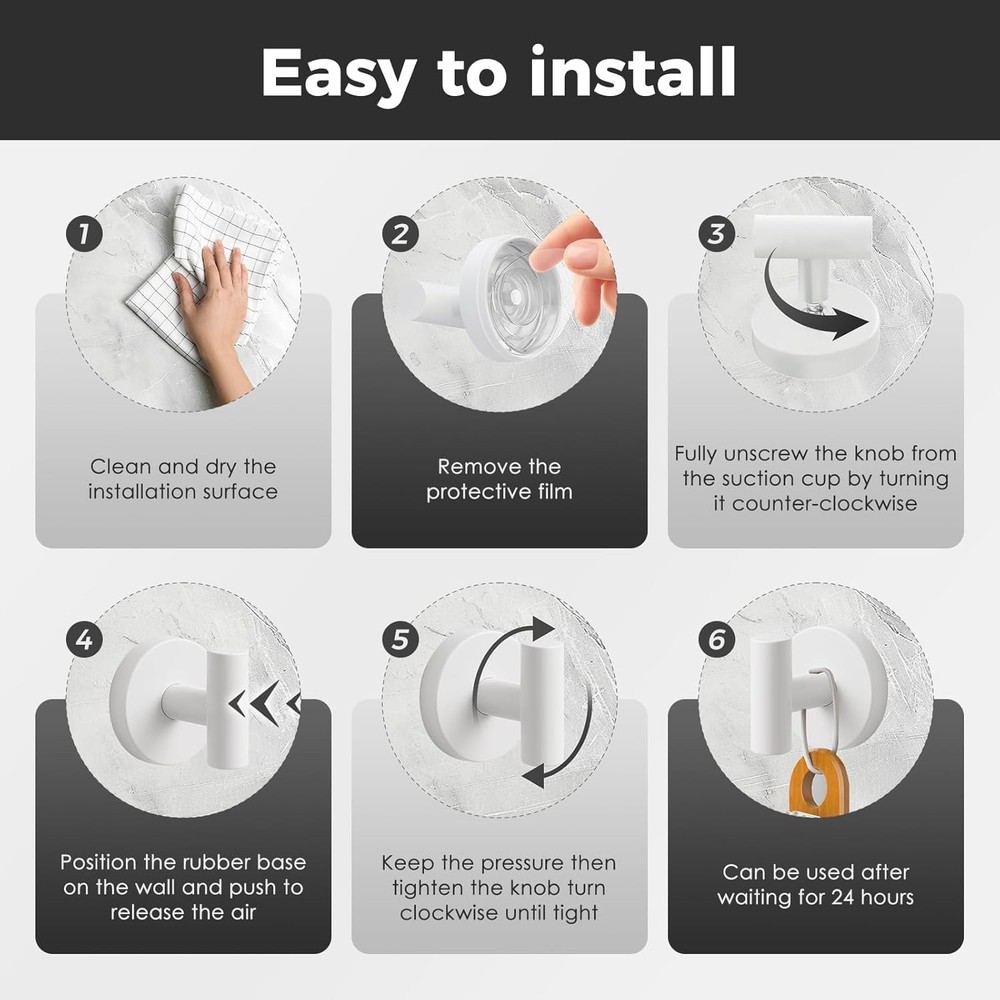 Shower Hooks for Inside Shower,No-Drill Removable&Reusable Towel Hooks