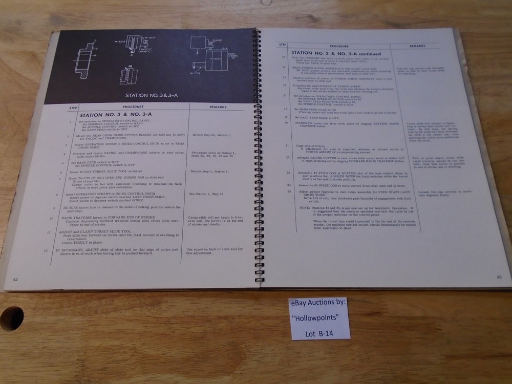 Warney & Swasey 2-AC Operating Instructions Single Spindle Automatic Manual B14