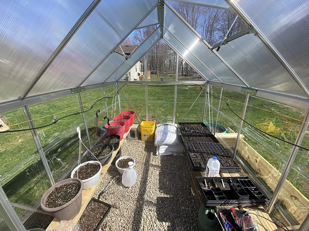 Automatic Greenhouse Drip Irrigation Kit with 20 Brass 360° Adjustable Nozz