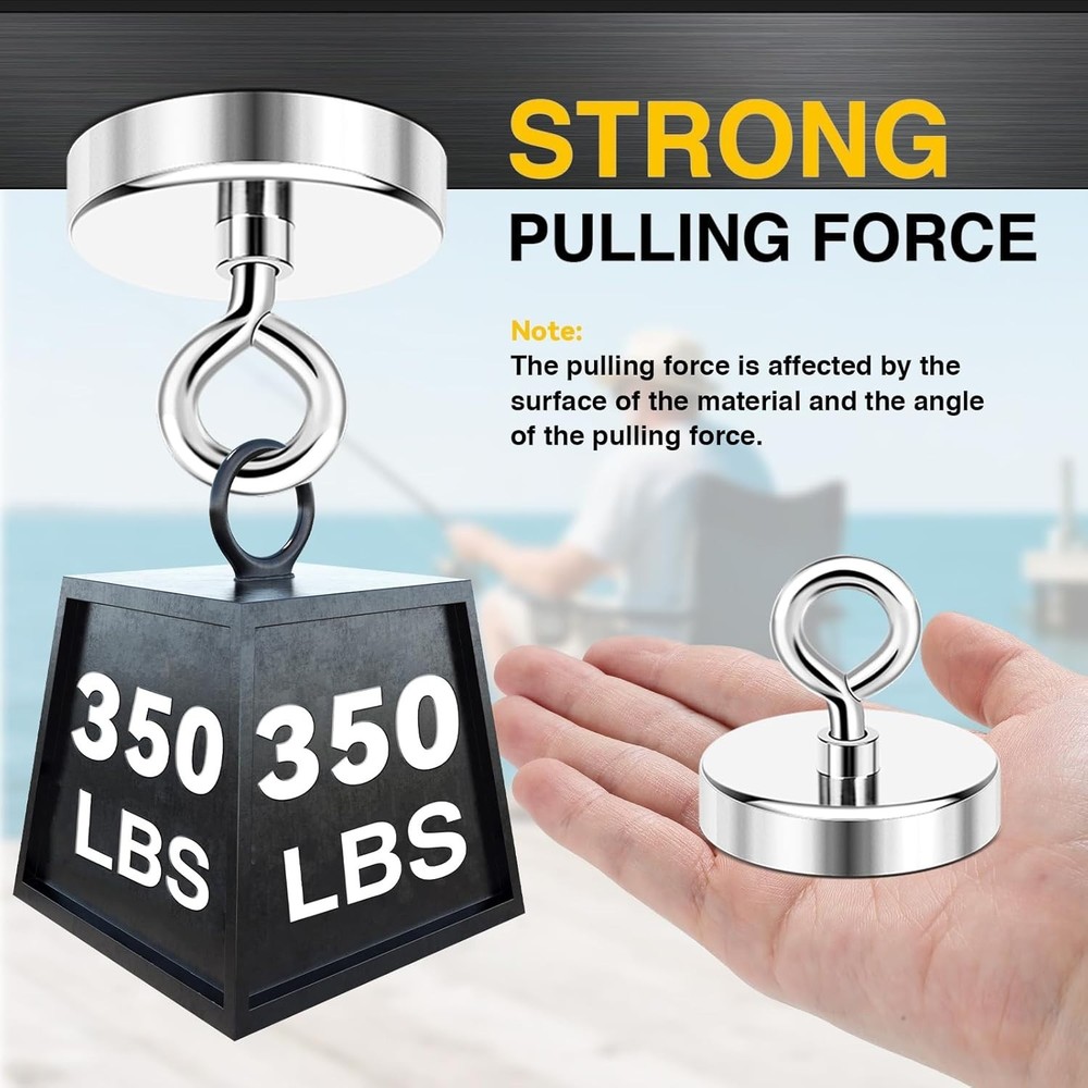 High Power 2-Inch Neodymium Magnet - 350 lbs Pulling Force for Versatile Use