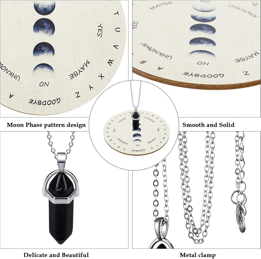 Pendulum Board for Divination Moon Phase Pendulum Board Dowsing Divination Metap
