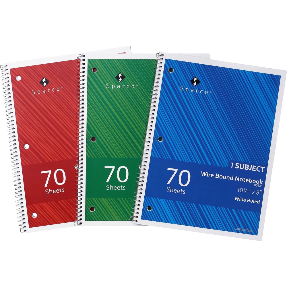 Sparco Wide Ruled Wire-bound Notebook (spr-00331) (spr00331)