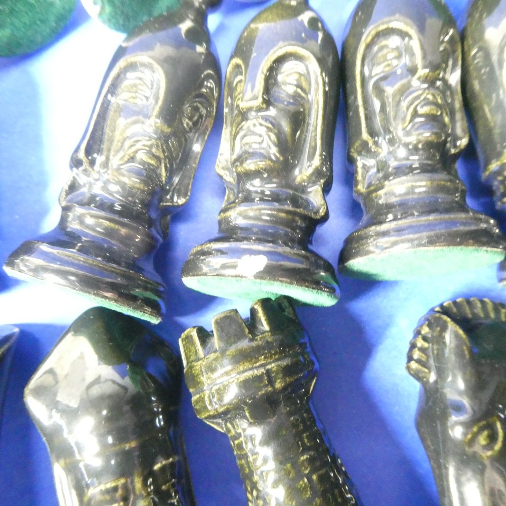 Duncan Ceramic Medieval Chess Set AS IS INCOMPLETE Replacement Pieces