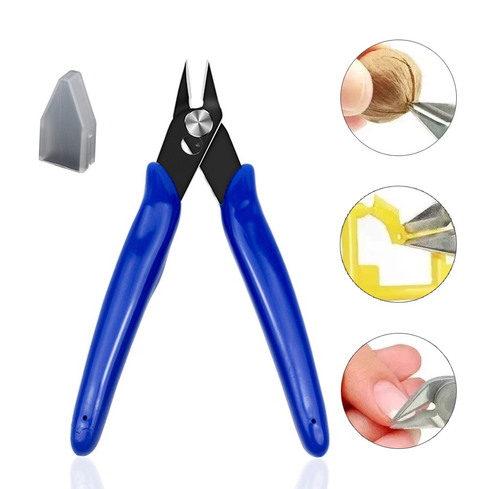 2Pcs Electrical Cutting Pliers Set Micro Wire Cable Flush Cutter Side Snips Kit.