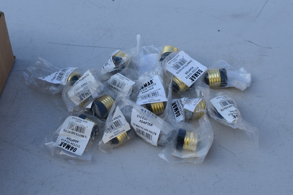 15 pc damar E26 socket to E12 adapter