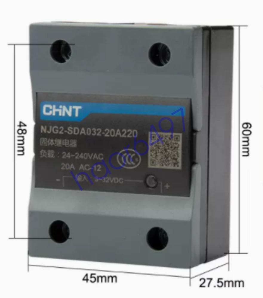 1PC New Chint NJG2-SDA032-20A220  DA20A 220V Solid State Relay Brand