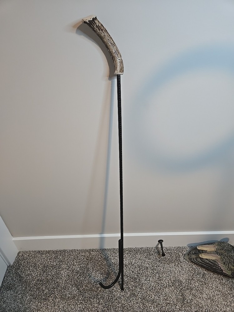 Custom Hand Made Deer Antler Fire Poker