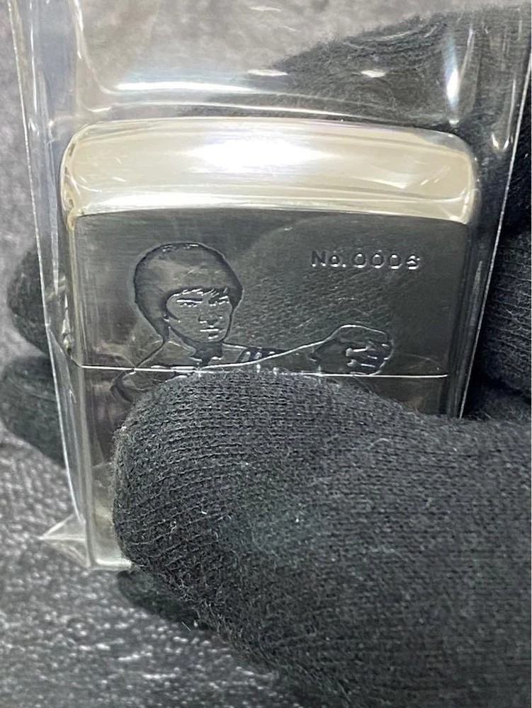 Zippo Bruce Lee 3D Metal Silver One Sided Processing Lighter Regular Japan