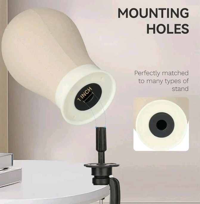 Canvas Head for Wig Styling, Making and Display, Mannequin Stand