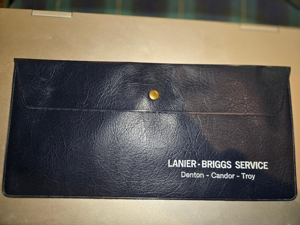 Lanier-Biriggs Service vinyl document envelope