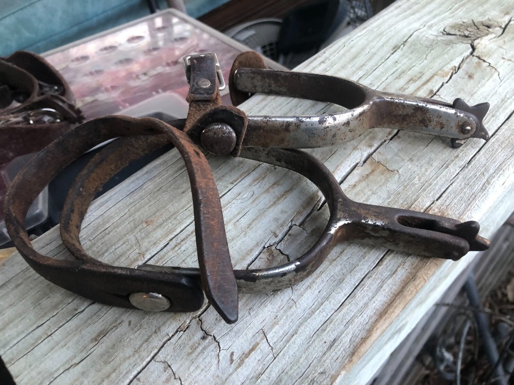 Western cowboy spurs used