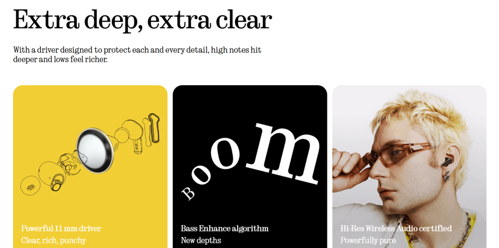 Nothing Ear (a) Hi-Res Audio LDAC True Wireless Bluetooth Headset New