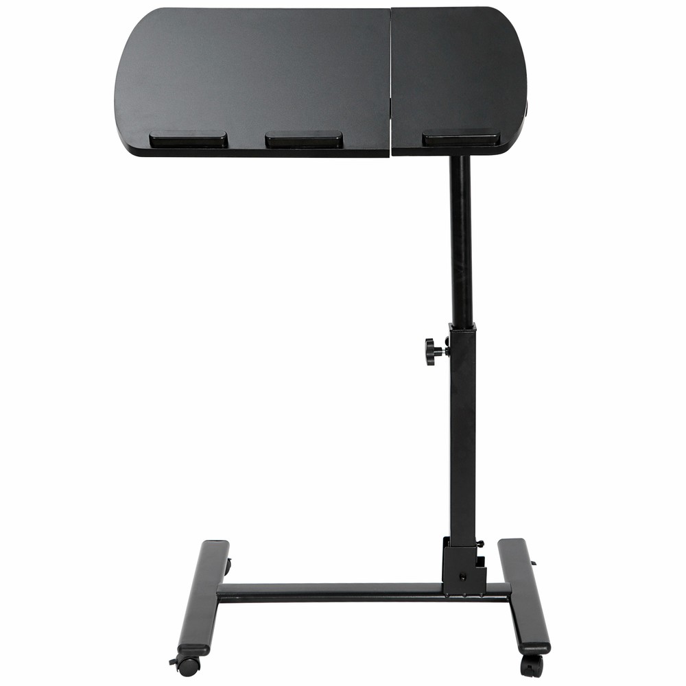 Angle Rolling Laptop Desk Table W/ Casters Notebook Stand Height Adjustable