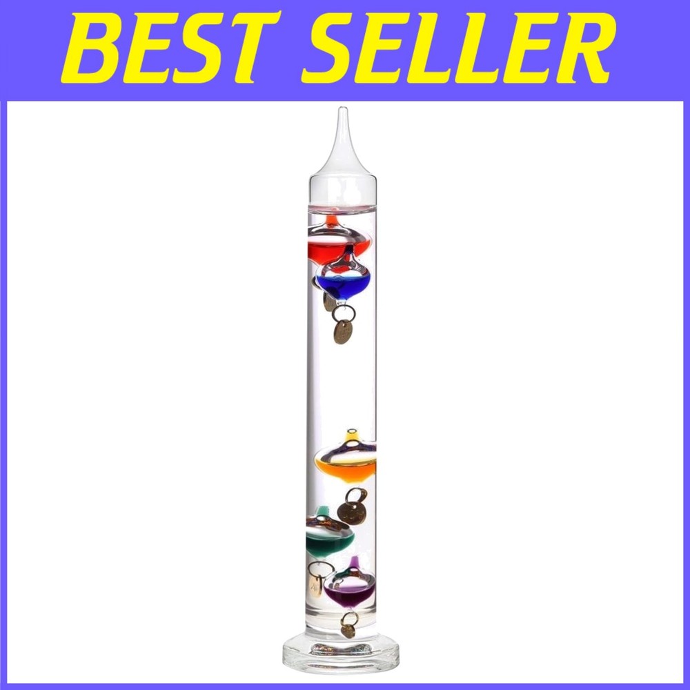 Galileo Glass Thermometer with 5 Colored Spherest**