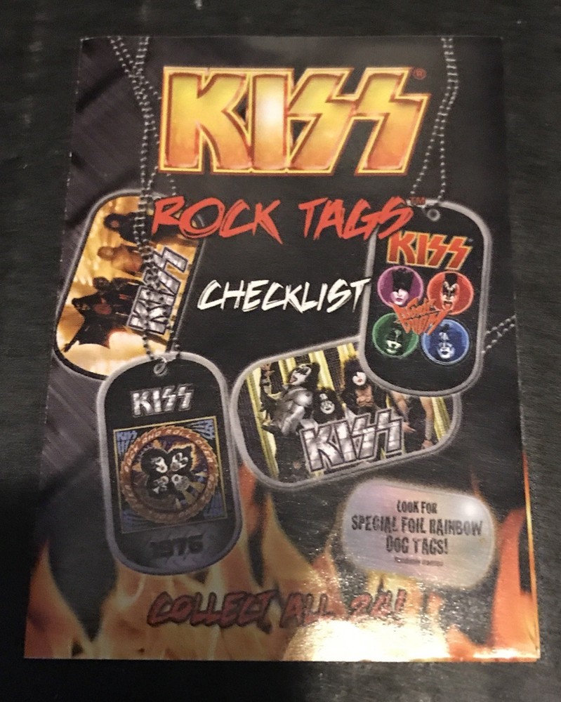 KISS 2010 Rock Tags Dog Tags #24 of 24 Foil Rainbow The Spaceman With Sticker