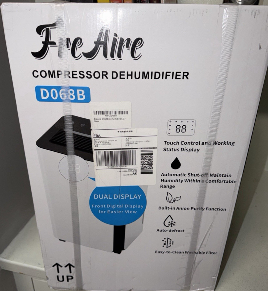 FreAire Dehumidifier,4500 Sq.Ft Dehumidifier 54 Pints D068B