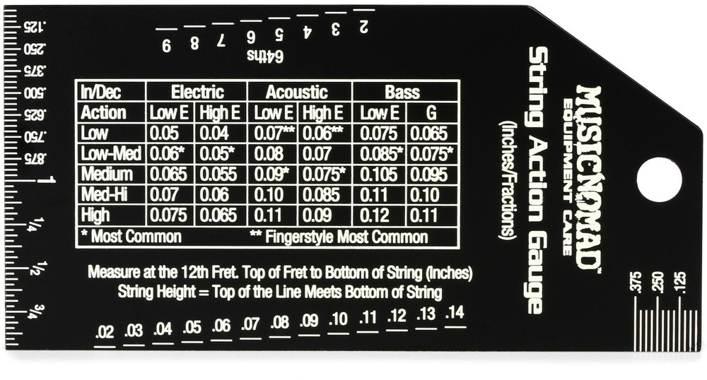 MusicNomad MN602 Precision String Action Gauge (5-pack) Bundle