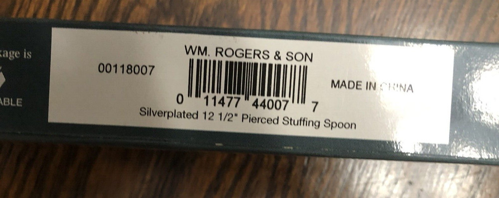 Wm. Rogers & Son Silverplated Pierced Stuffing Spoon