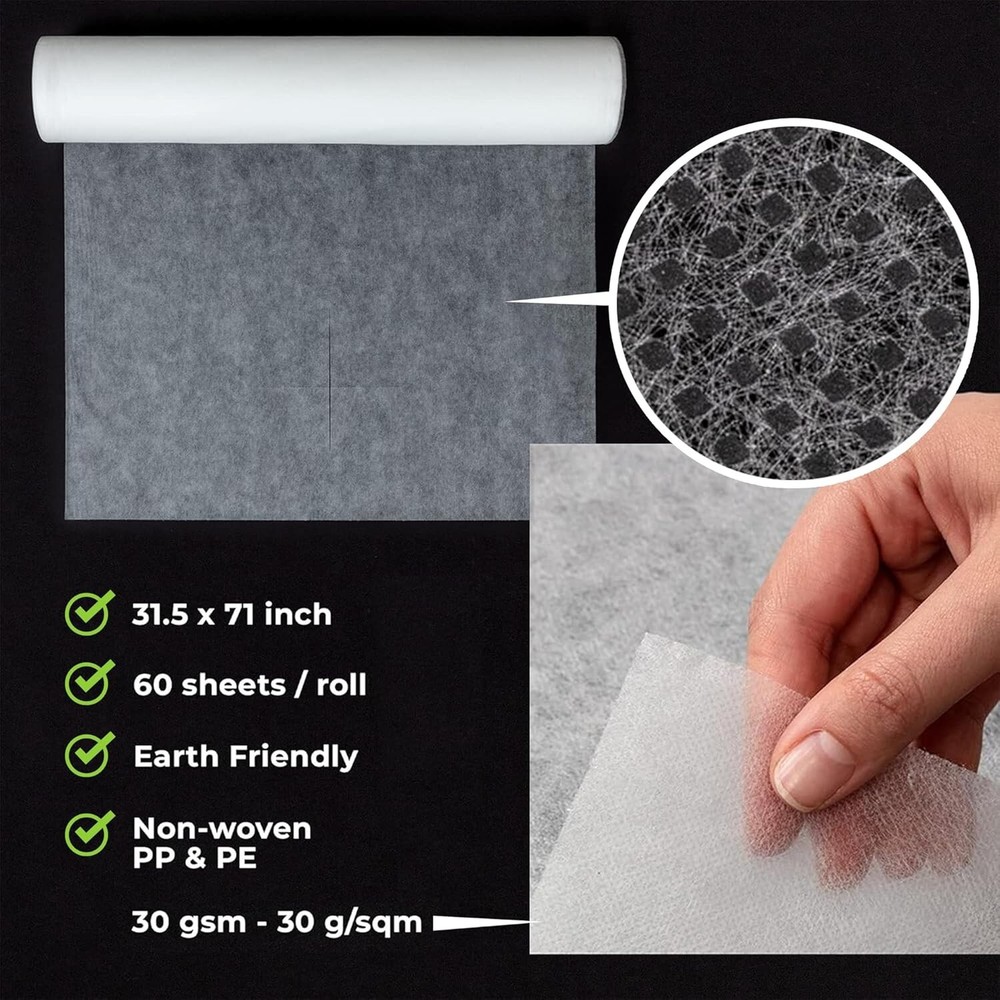 Ultimate Hygiene Disposable Massage Bed Covers - 60 Sheets/Roll, Water Resistant
