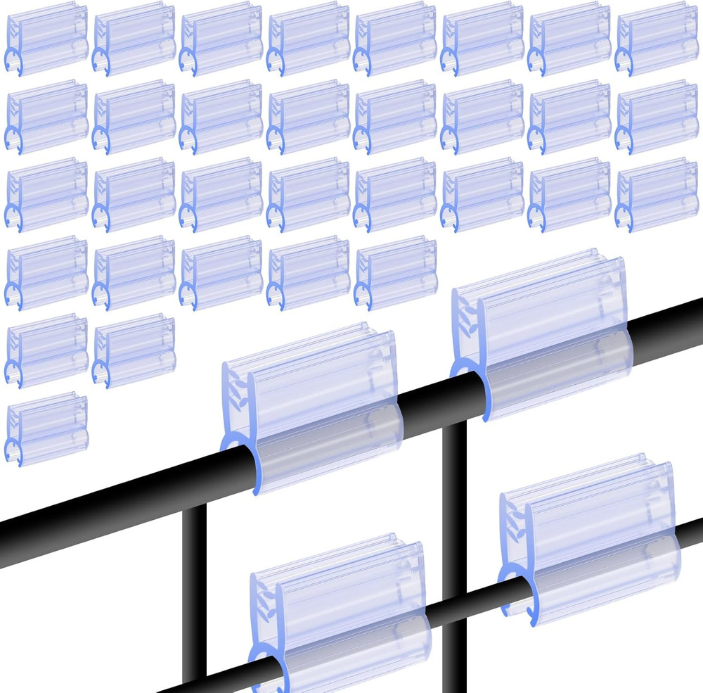 36 Pack Reusable Plastic Wire Shelf Label Holders Gridwall Sign Clip Tags