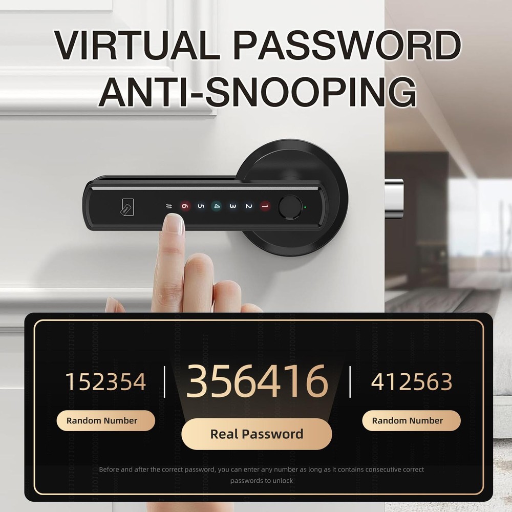 Viladepot Smart Lock Fingerprint Door Lock App Control Passcode Keypad