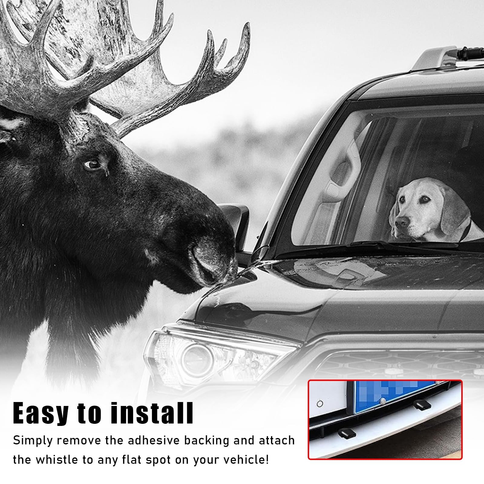 8 Pcs Deer Deer Whistles Warning Whistle for Cars, Motorcycles, Trucks, RVs- NEW