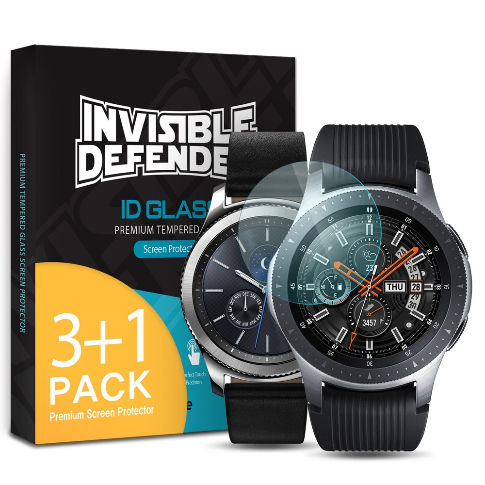 [4 Pack] Ringke ID Tempered Glass Screen Protector | Galaxy Watch 42mm / 46mm