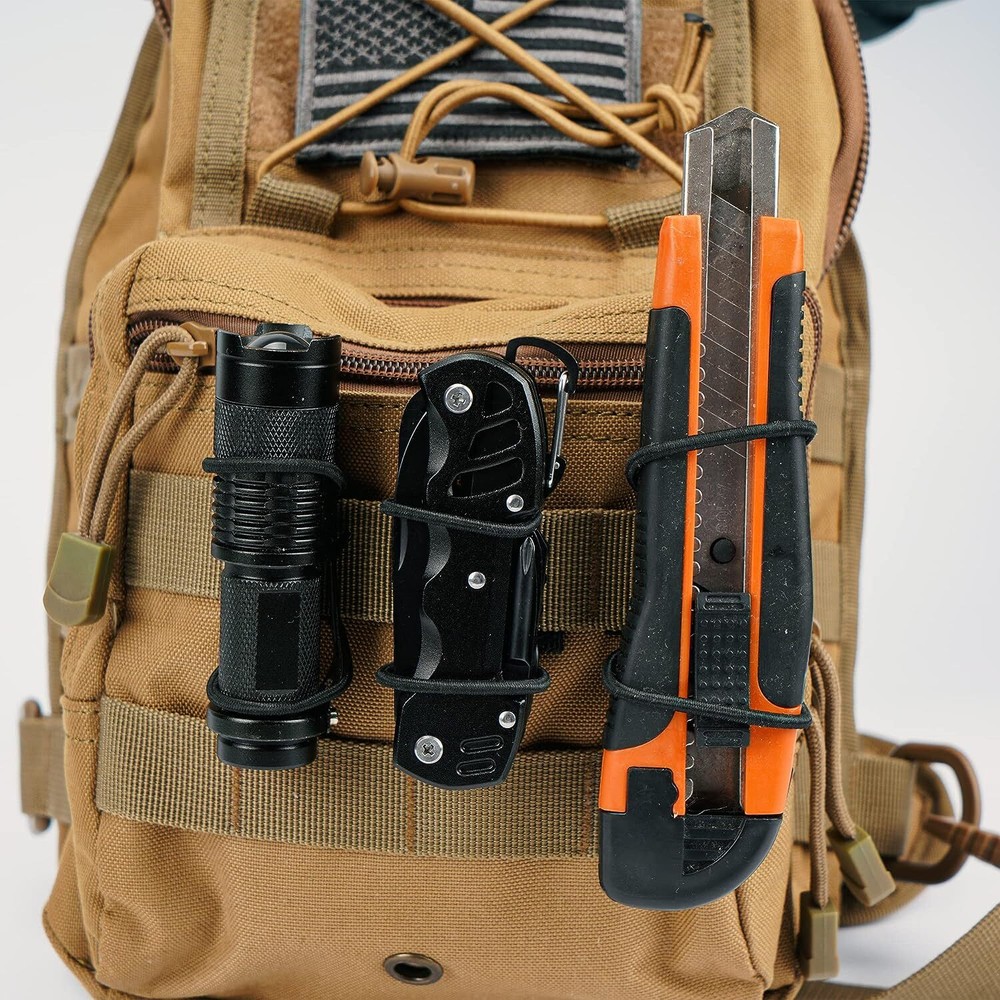 10Pcs Tactical Molle Backpack Accessories Attachment PTT Antenna Binding Buckle