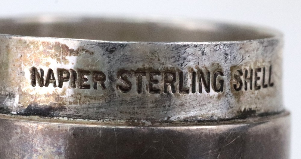 Vintage Napier Sterling Silver Capsule Case with Thread Spool