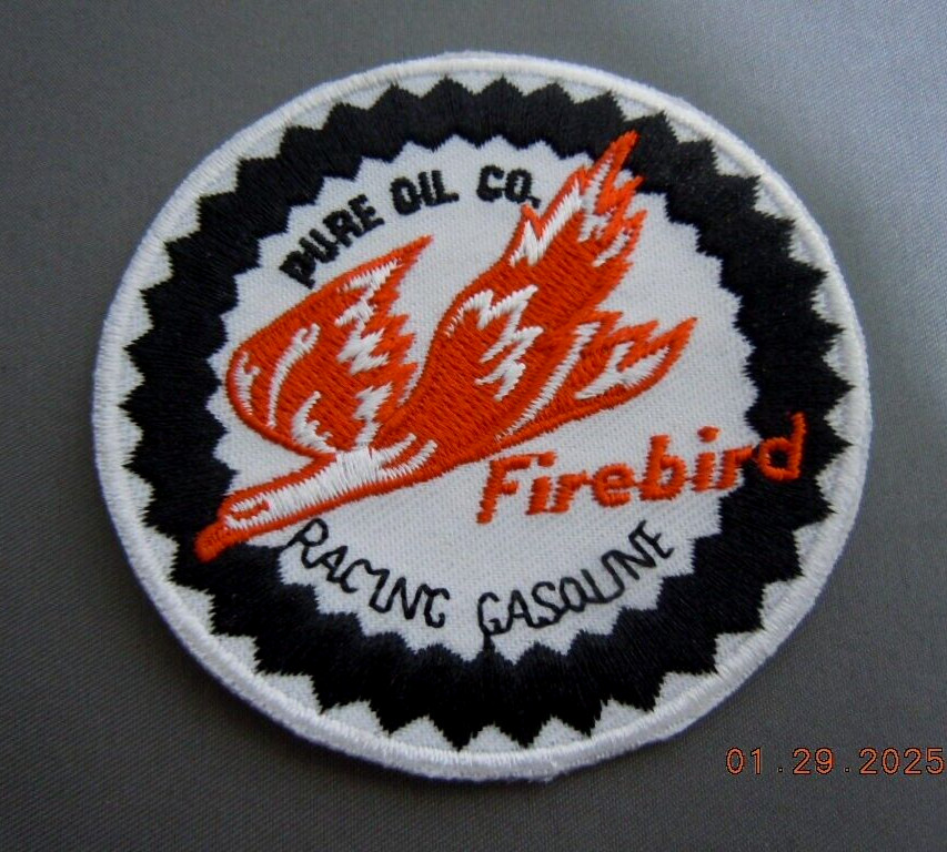 FIREBIRD Racing GASOLINE Embroidered Iron-On Uniform-Jacket Patch 2.75"