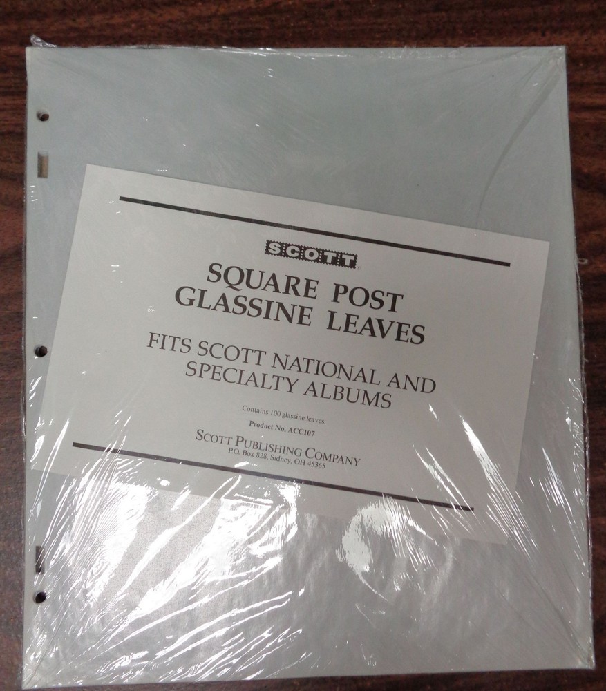 Scott National Specialty 100 Glassine pages square 2 post & 3  ACC107 collection