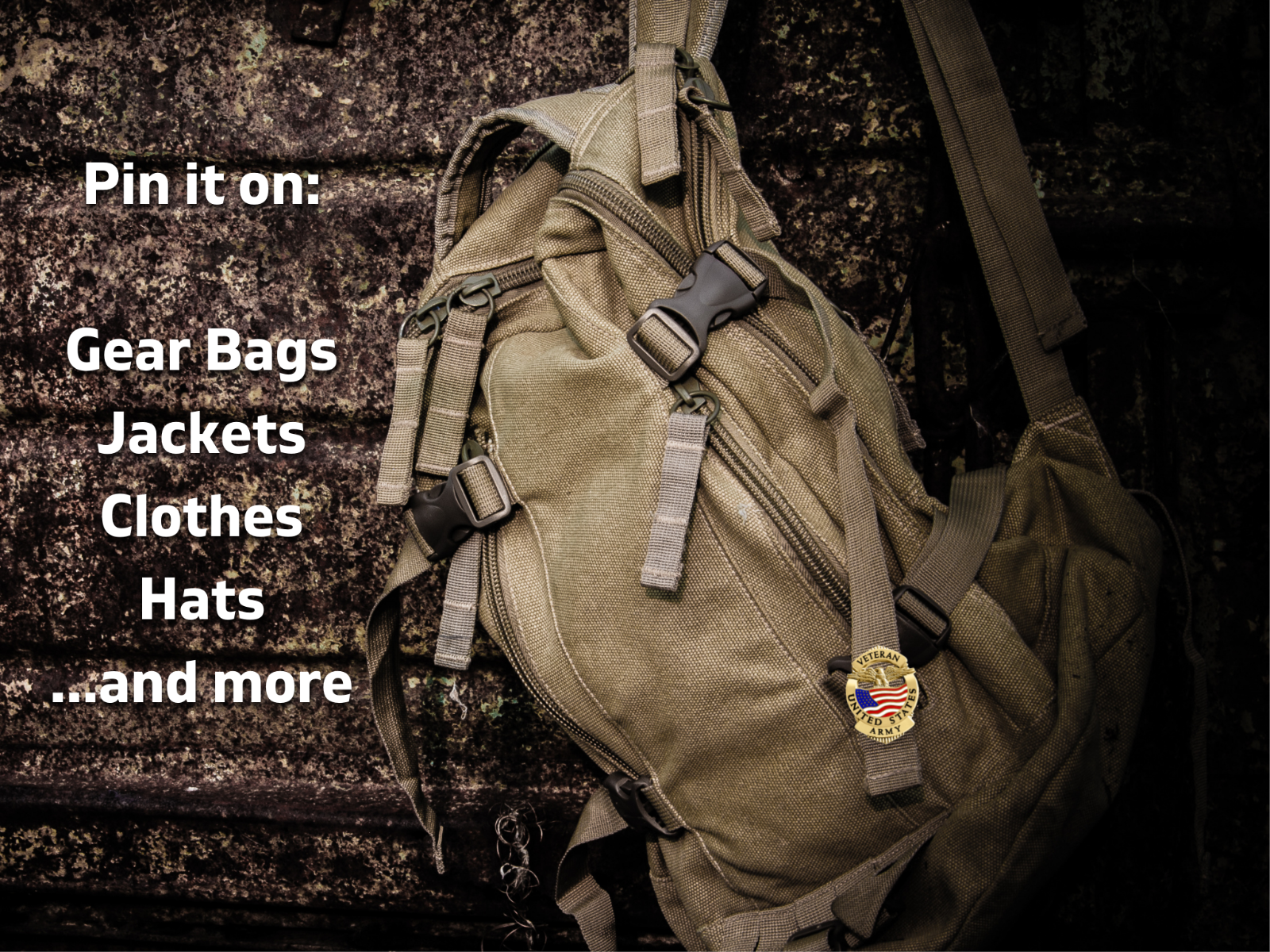 Air Force Veteran Pin - United States Military Lapel Pin - Gold Tone