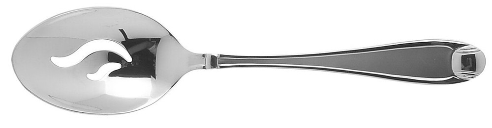 Oneida Silver Satin Garnet  Pierced Serving Spoon 3785397