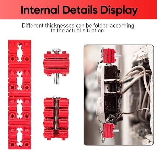 80Pcs Outlet Spacers Kit with 10Pcs Long Electrical Screws, Switch &