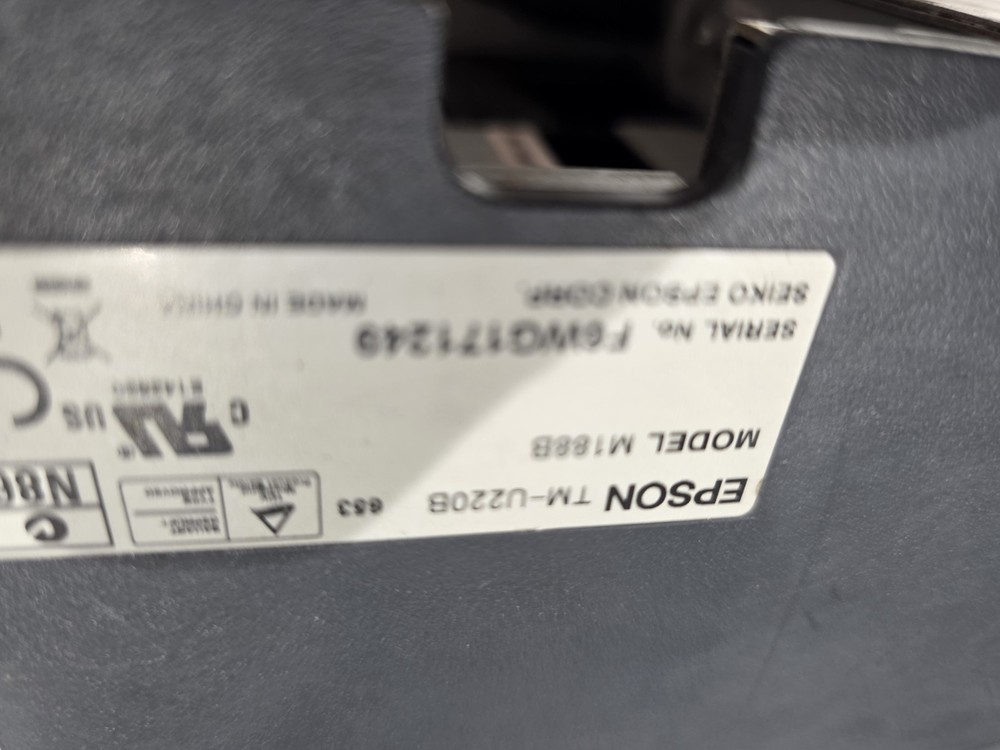 Epson Receipt Printer TM-U220B M188B With AC Adapter