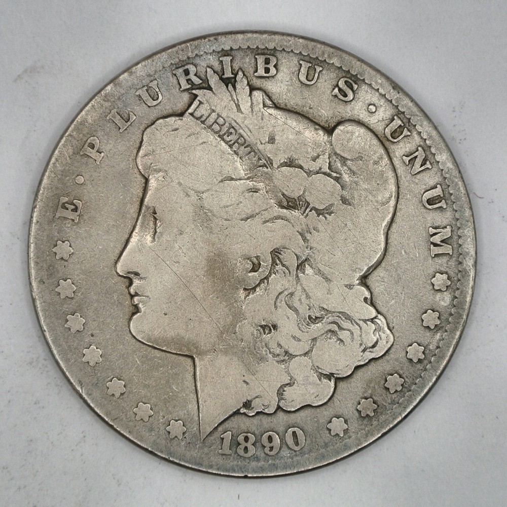 1890-CC Morgan Silver Dollar