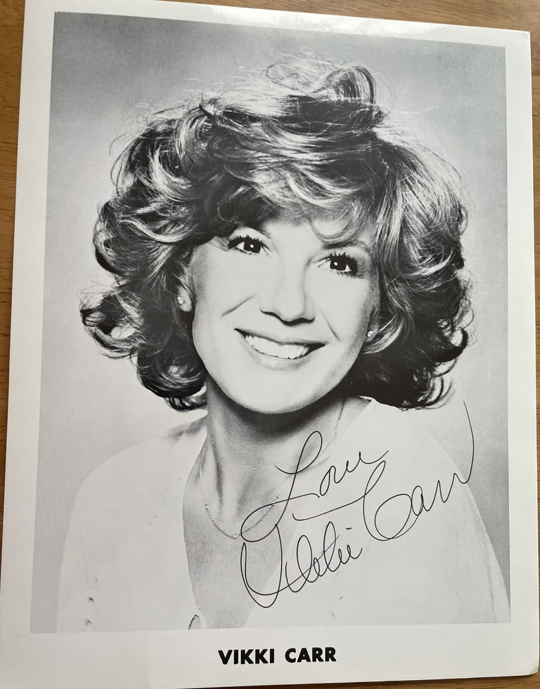 Singer Vikki Carr Autograph Photo