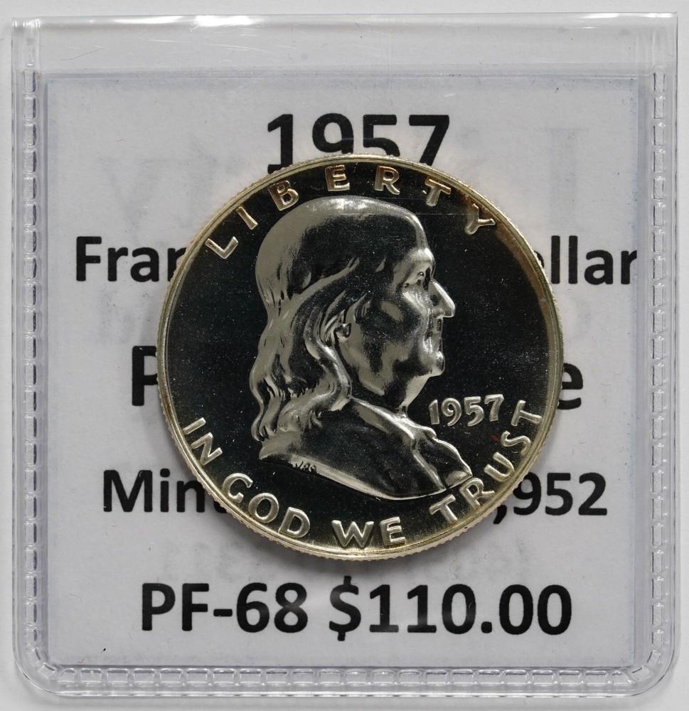 1957-(P) Proof Franklin Silver Half Dollar