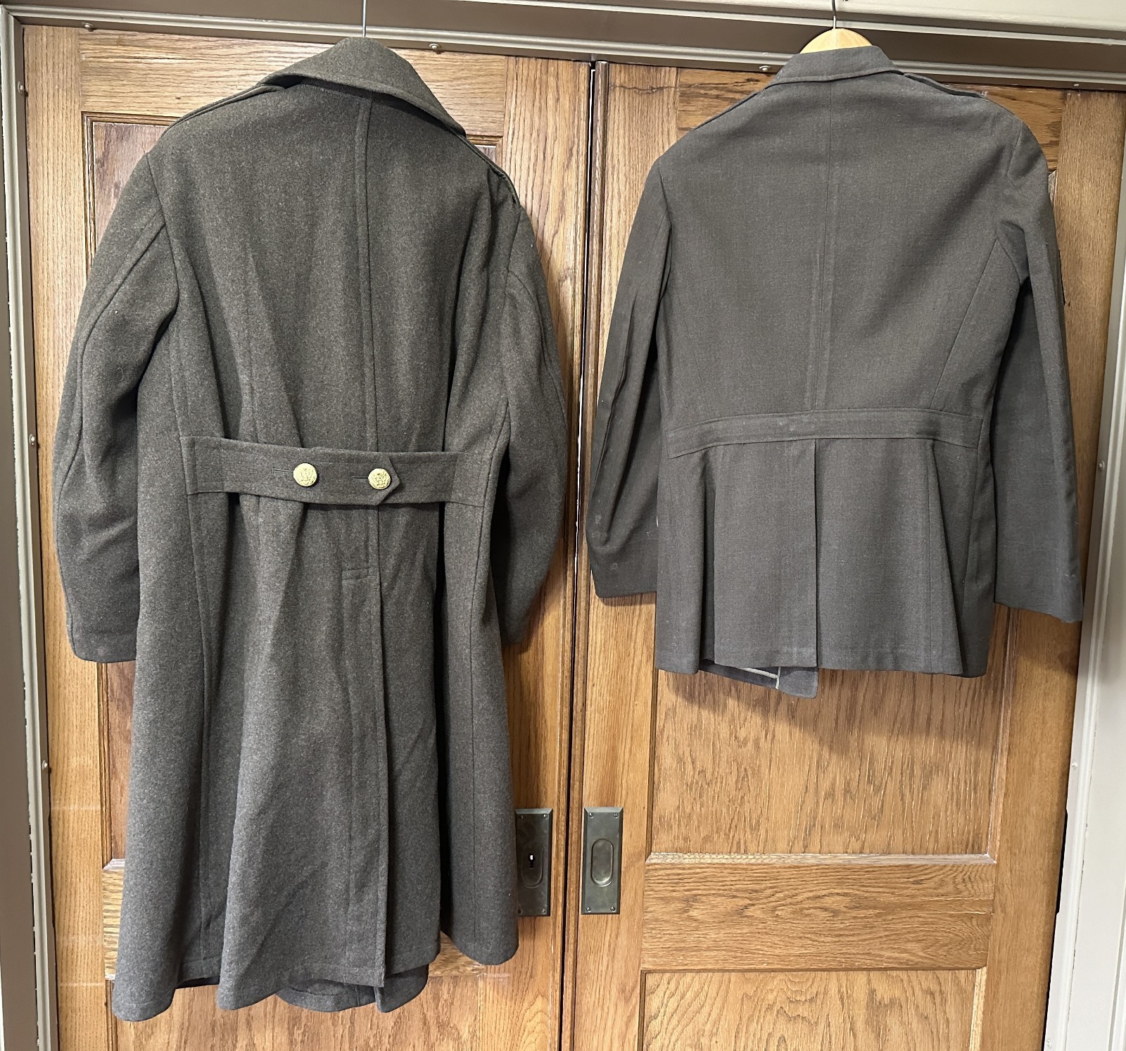 WWII 63rd Infantry Div Named Officer Uniform Overcoat Jacket Ribbon Medal Photo