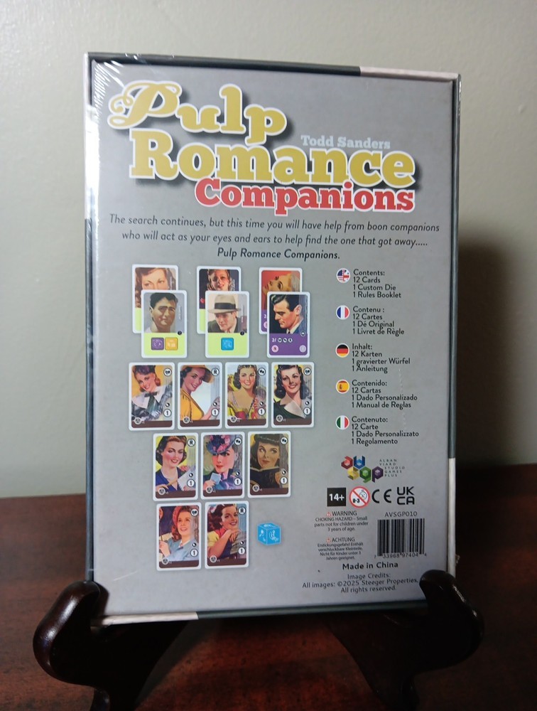 Pulp Romance Companions Card Game