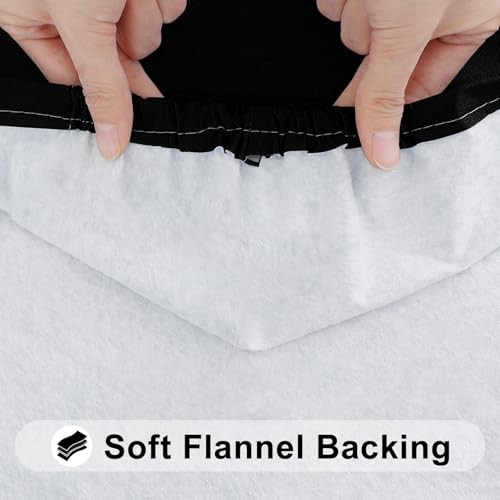 Pack Rectangle Table Cloth, Elastic Fitted 72" x 30" (Rectangular) 3 Black