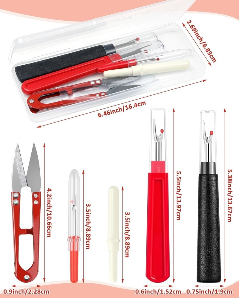 Seam Ripper Set 4pcs Stitch Remover Tool w Thread Snips Kit