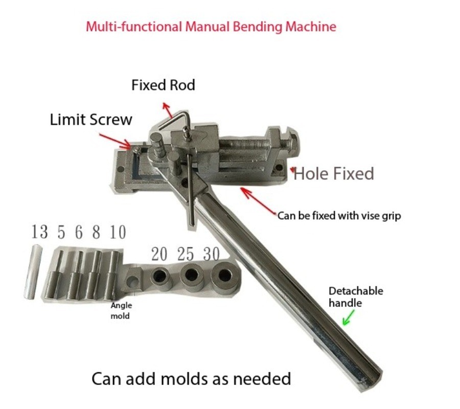 Manual Multi-Function Bending Machine Compact Rebar Hoop Bender Bending Machine