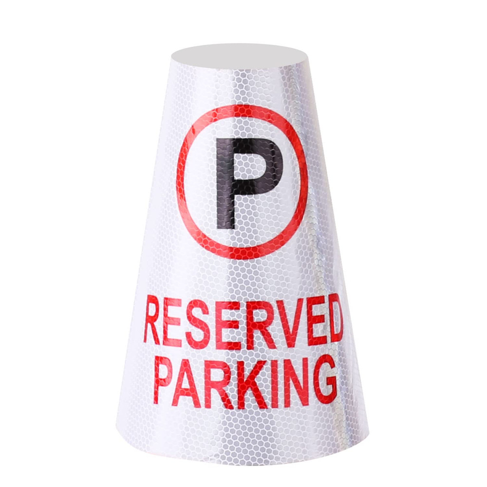4 Pack " Reserved Parking " Bright Reflective Collars Sleeve, Cone Message Stick