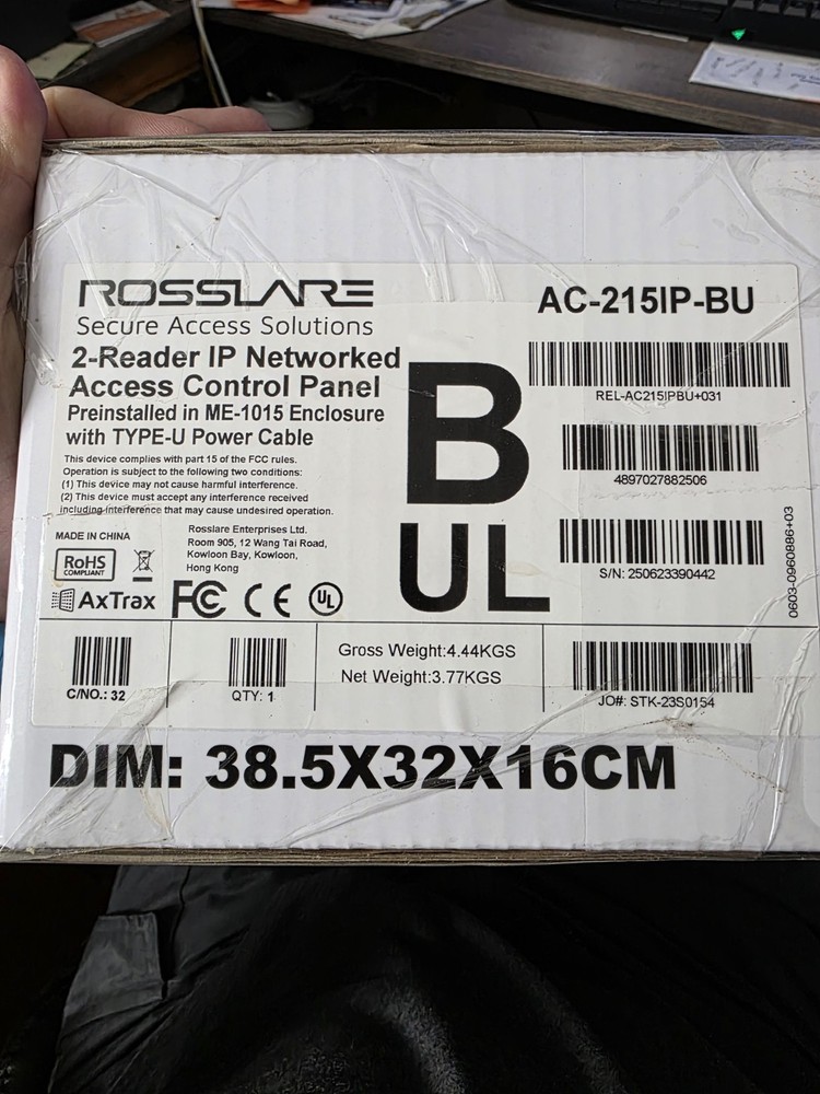 Rosslare AC-215IP-BUL  Enclosed Access Control Panel