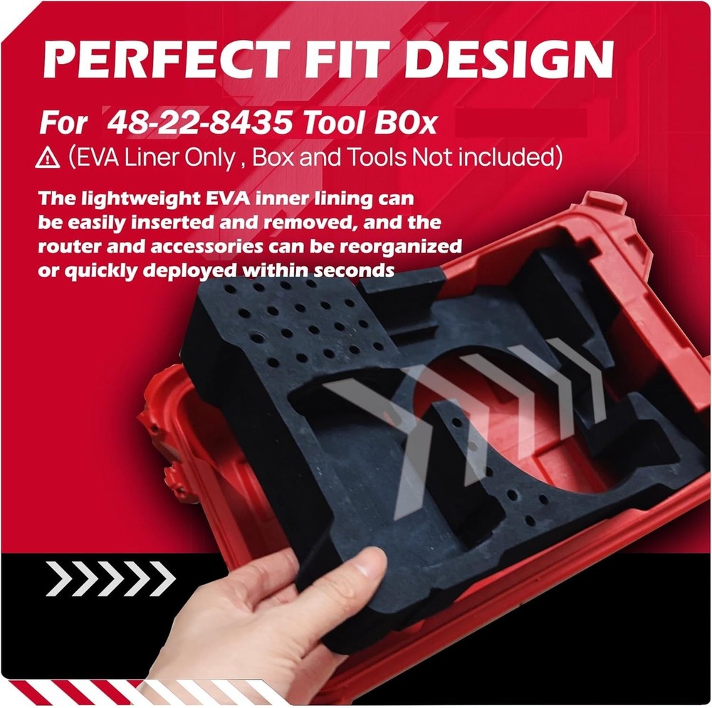 Portable Router Storage Foam Insert with Accessory Slots - Easy Installation