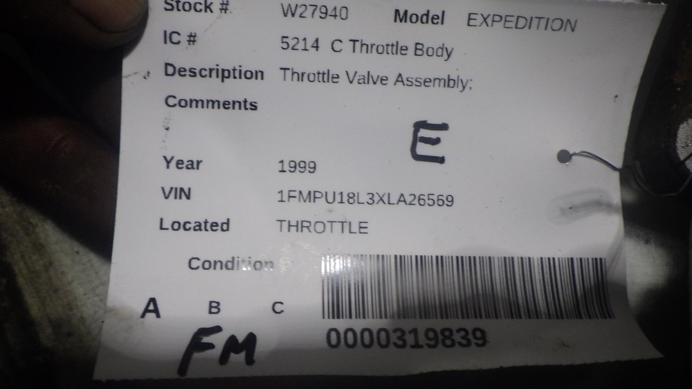 99 FORD EXPEDITION Throttle Body